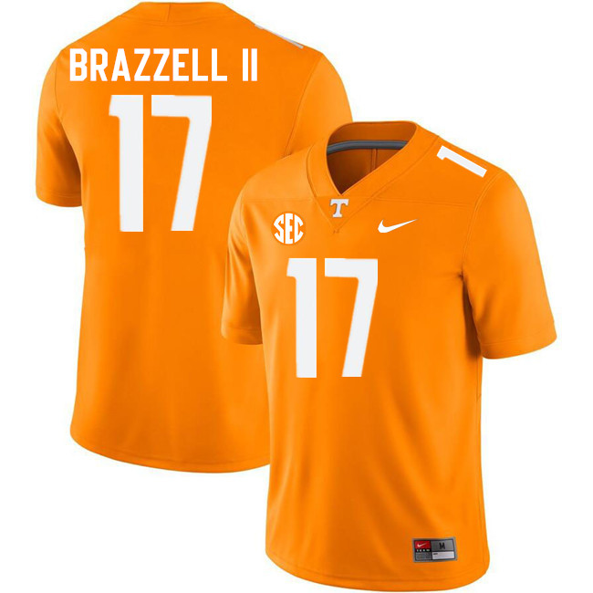 Men #17 Chris Brazzell II Tennessee Volunteers College Football Jerseys Stitched-Orange